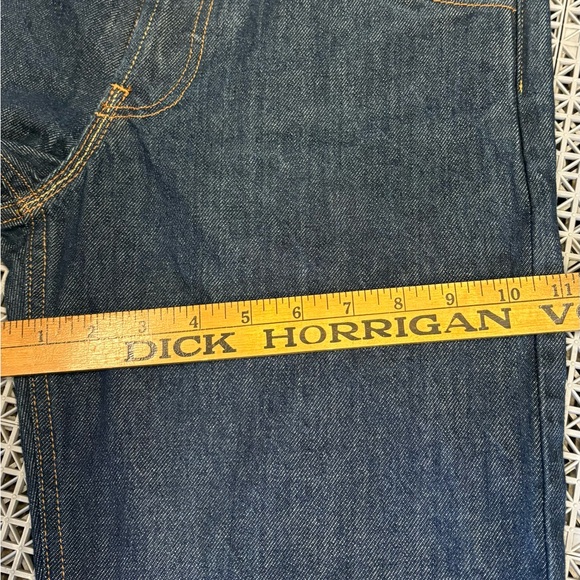 Levi's 501 Button Fly Straight Leg Dark Wash Denim Jeans - Picture 12 of 15